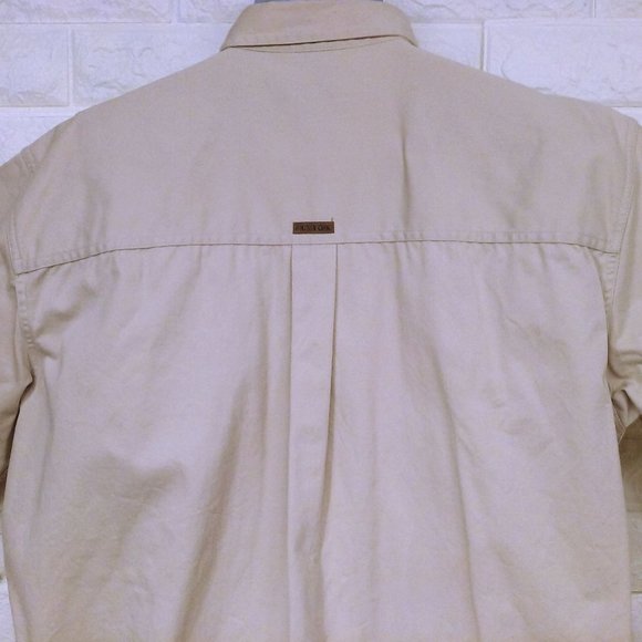 Vintage 90s Mossy Oak Shooting Shirt Shacket -XL ButtonUp Pocket Quilted SSL Tan - Picture 11 of 12